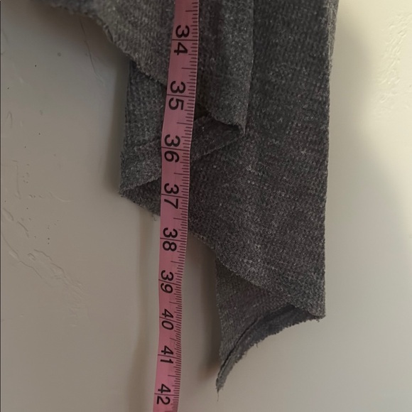 Free People Charcoal Knit Top with Asymmetrical Lines Small - Picture 7 of 7